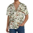 thumbnail image 1 of Pofeuu Mushroom Garnish Print Mens Casual Short Sleeve Shirts Beach Summer Spread Collar Pocket Tops Men's Casual Short-sleeved Shirt-XX-Large, 1 of 5