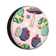 thumbnail image 1 of Pofeuu Mushroom Print Spare Tire Wheel Cover for Car Truck SUV Camper Universal Fit Spare Tire Cover RV Spare Tire Covers-14 inch, 1 of 6