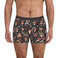 thumbnail image 1 of Pofeuu Mushroom Snail Print Men’s Boxer Briefs, Moisture-Wicking Underwear, Regular,Trunk-Large, 1 of 5