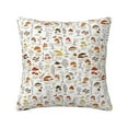 thumbnail image 1 of Pofeuu Mushrooms And Butterflies Print Double-sided plush pillowcase Square Throw Pillow Covers Pillows Cover for Living Room Bedroom Sofa Couch Cushion Cover（No pillow core）-22"x22", 1 of 7