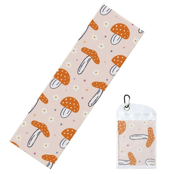 Pofeuu Mushrooms Print Cooling Towel Cold Towel Ice Towel Microfiber Cool Towel Headband for Sports, Yoga, Golf, Gym, Running, Fitness,Camping