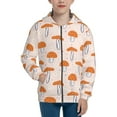 thumbnail image 1 of Pofeuu Mushrooms Print Teenage Zipper Hoodie Sweatshirts Hooded Casual Jackets With Pocket For Boys Girls-Small, 1 of 6
