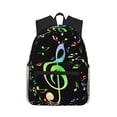 thumbnail image 1 of Pofeuu Music Notes Print Laptop Backpack Travel Canvas Backpack for School Lightweight and Comfortable Backpack College Backpack Schoolbag, 1 of 6