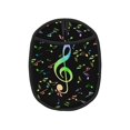 thumbnail image 1 of Pofeuu Music Notes Print Silicone Pot Mat Mitten With Hanging Loop Heat Resistant Oven Mitts Non-Slip Bbq Baking Smoking Potholders, 1 of 7