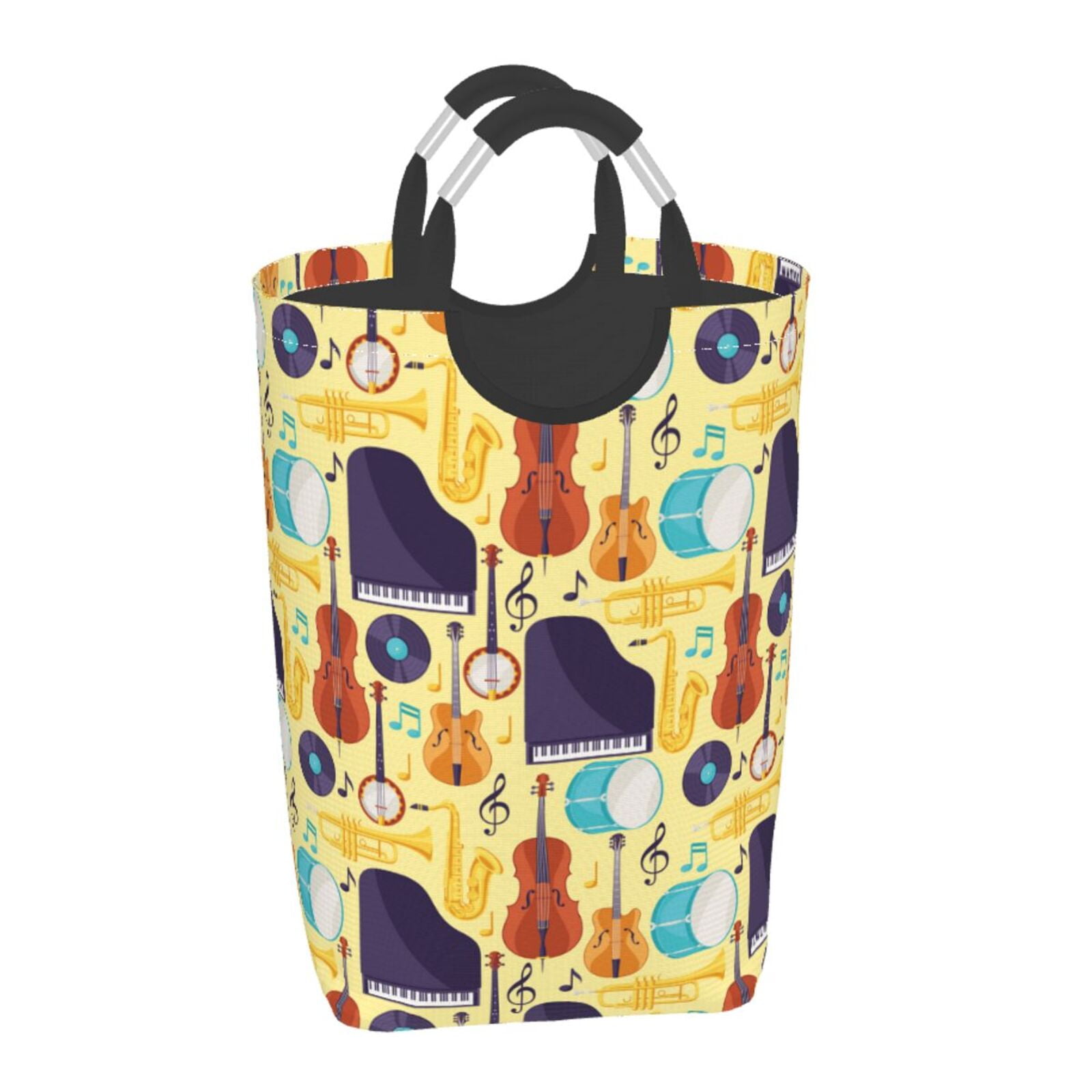 Pofeuu Musical Instruments Print Laundry Basket, Laundry Hamper ...