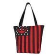 thumbnail image 1 of Pofeuu Nautical American Flag Print Women Fashion Shoulder Handbags Top Handle Satchel Bags Tote Shoulder Shopping Bag Stylish Canvas Tote Bag, 1 of 6