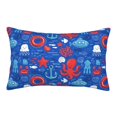 thumbnail image 1 of Pofeuu Nautical Animals Print Polyester Microfiber Plush Pillowcases, Super Soft and Cozy Pillow Case Covers with Envelop Closure（Pillow core not included）-16"x24", 1 of 6