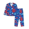 thumbnail image 1 of Pofeuu Nautical Animals Print Womens Pajamas Set Long Sleeve Sleepwear Button Down Nightwear Soft Pj Lounge Sets Button Down Pajamas Women-Large, 1 of 7