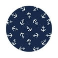 thumbnail image 1 of Pofeuu Nautical Themed Simple Anchors Print Leather Coasters Set of 6, Round Cups Mugs Mat Pad for Home Kitchen Heat Resistant Drink Coasters,Round Shape, 1 of 7