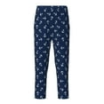 thumbnail image 1 of Pofeuu Nautical Themed Simple Anchors Print Teenagers' Pajama Pants, Soft Lounge Pajama Pants with big pockets for Men Plaid Pj Bottoms-Large, 1 of 6