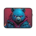 thumbnail image 1 of Pofeuu Neon Cyberpunk Blue Bear Print Laptop Carrying Case,13-15-Inch Laptop and Tablet, Sleek Design, Durable and Water-Repellent Fabric, Business Casual or School-15 inch, 1 of 8