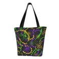 thumbnail image 1 of Pofeuu Neon Mardi Gras Print Women Fashion Shoulder Handbags Top Handle Satchel Bags Tote Shoulder Shopping Bag Stylish Canvas Tote Bag, 1 of 6