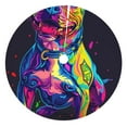 thumbnail image 1 of Pofeuu Neon Pop Art Pitbull Print Christmas Tree Skirt, Merry Christmas Skirt Xmas Tree Ornaments for Xmas Holiday Party Decorations-48", 1 of 7