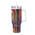 thumbnail image 1 of Pofeuu Neon Rabbit In Archway Print 40oz Ice Bully With Handle And Straw Stainless Steel Vacuum Insulated Cup And 2 In 1 Straw Lid, 1 of 8