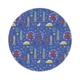 thumbnail image 1 of Pofeuu New-York City Print Leather Coasters Set of 6, Round Cups Mugs Mat Pad for Home Kitchen Heat Resistant Drink Coasters,Round Shape, 1 of 7