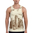 thumbnail image 1 of Pofeuu New York Print Men's Workout Tank Tops Sleeveless Muscle Gym Shirt Quick Dry-4X-Large, 1 of 7