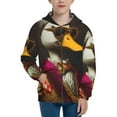 thumbnail image 1 of Pofeuu Noble Style Duck Print Teenage Zipper Hoodie Sweatshirts Hooded Casual Jackets With Pocket For Boys Girls-Small, 1 of 6