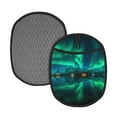 thumbnail image 1 of Pofeuu Northern Lights Print Silicone Pot Mat Mitten With Hanging Loop Heat Resistant Oven Mitts Non-Slip Bbq Baking Smoking Potholders, 1 of 7