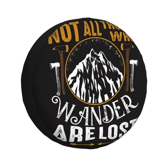 Pofeuu Not All Those Who Wander Are Lost 1 Print Spare Tire Wheel Cover for Car Truck SUV Camper Universal Fit Spare Tire Cover RV Spare Tire Covers-14 inch