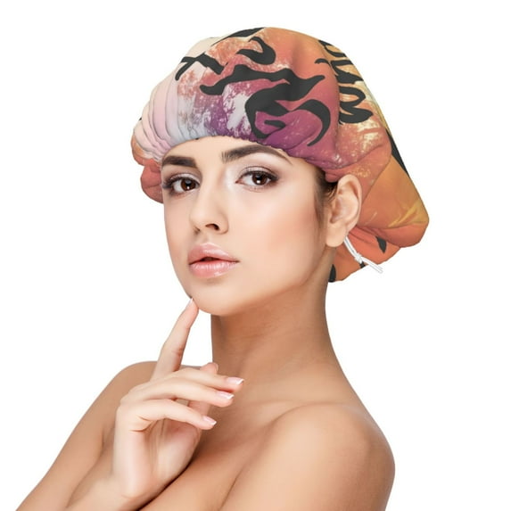 Pofeuu Not All Who Wander Are Lost Print Silk Bonnet for Sleeping, Satin Hair Bonnets, Soft Elastic Band Silk Sleep Cap, Hair Wrap
