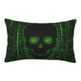 Pofeuu Numbers Skull Print Polyester Microfiber Plush Pillowcases