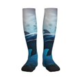 thumbnail image 1 of Pofeuu Ocean Dolphin Fish School Print Compression Socks for Women & Men Circulation - Best Support for Nurses,Running,Athletic,Sports, 1 of 7