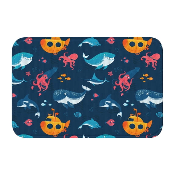 Pofeuu Ocean Floor Animals Print Hem Mat 40x60 - Multipurpose Doormat for Indoor & Outdoor Use - Welcome Your Guests with our Entrance Mat