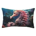 thumbnail image 1 of Pofeuu Ocean Seahorse Print Polyester Microfiber Plush Pillowcases, Super Soft and Cozy Pillow Case Covers with Envelop Closure（Pillow core not included）-16"x24", 1 of 6