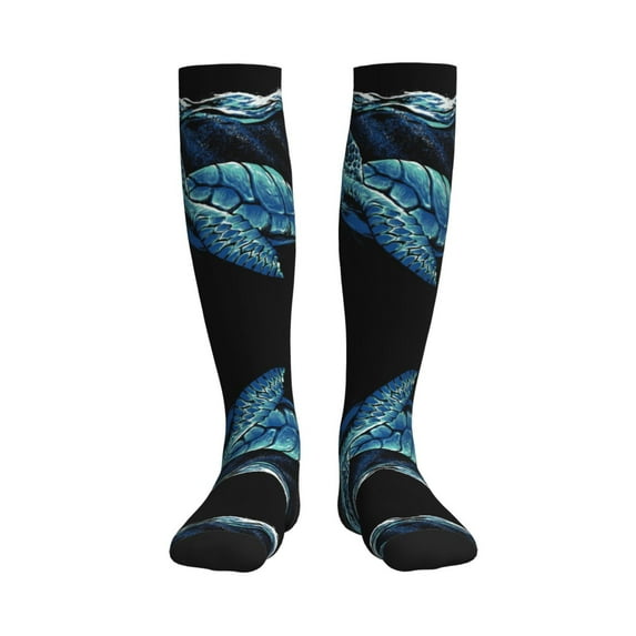 Pofeuu Ocean Turtle Print Compression Socks for Women & Men Circulation - Best Support for Nurses,Running,Athletic,Sports