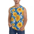thumbnail image 1 of Pofeuu Ocean Wave Sunflower Print Men's Muscle T-Shirt, Sleeveless, Muscle Tank, Classic Muscle Tee Top For Men Casual Sleeveless Muscle T-Shirt Trendy Clothes-3X-Large, 1 of 7