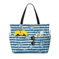 thumbnail image 1 of Pofeuu Ocean on Striped Print Beach Bag,Waterproof Sandproof Beach Tote Bag, Large Capacity Foldable Beach Bags for Women, 1 of 7