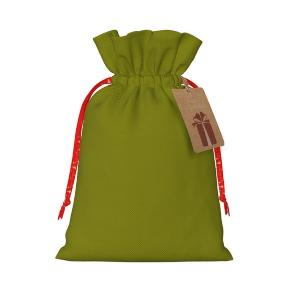 Pofeuu Olive Print Burlap Bags with Drawstrings Drawstring Gift Bags Pouch Bag for Thankgiving Birthday Party Gift Wrapping Treats and Party Favors-Medium