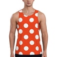 thumbnail image 1 of Pofeuu Orange And White Polka Dot1 Print Men's Workout Tank Tops Sleeveless Muscle Gym Shirt Quick Dry-Large, 1 of 7