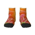 thumbnail image 1 of Pofeuu Orange Flower Psychedelic Print 30cm Socks, Adult Running Hiking Socks for Youth and Adult, 1 of 7