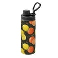 thumbnail image 1 of Pofeuu Orange Lemon Print 18oz Sports Insulated Kettle Stainless Steel Vacuum Water Bottle Leakproof Sport Flask, 1 of 7