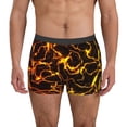 thumbnail image 1 of Pofeuu Orange Lightning Print Men’s Boxer Briefs, Moisture-Wicking Underwear, Regular,Trunk-Small, 1 of 5