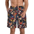 thumbnail image 1 of Pofeuu Vintage Floral Prin Men's Swim Trunks Quick Dry Bathing Suit Swimming Board Shorts Mesh Lining Beach Swimwear-3X-Large, 1 of 6