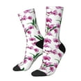 thumbnail image 1 of Pofeuu Orchids Flowers Print Crew Socks, Adult Running Hiking Socks for Youth and Adult, 1 of 6