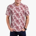 thumbnail image 1 of Pofeuu Orchids Flowers Print Men's Loose Fit Midweight Short-Sleeve Pocket Polo-3X-Large, 1 of 6