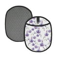 thumbnail image 1 of Pofeuu Orchids Flowers Print Silicone Pot Mat Mitten With Hanging Loop Heat Resistant Oven Mitts Non-Slip Bbq Baking Smoking Potholders, 1 of 7