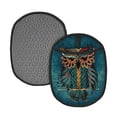 thumbnail image 1 of Pofeuu Owl In Blue Print Silicone Pot Mat Mitten With Hanging Loop Heat Resistant Oven Mitts Non-Slip Bbq Baking Smoking Potholders, 1 of 7