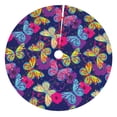 thumbnail image 1 of Pofeuu Paint Butterflies Print Christmas Tree Skirt, Merry Christmas Skirt Xmas Tree Ornaments for Xmas Holiday Party Decorations-48", 1 of 7