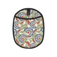 thumbnail image 1 of Pofeuu Paisley Floral 5 Print Silicone Pot Mat Mitten With Hanging Loop Heat Resistant Oven Mitts Non-Slip Bbq Baking Smoking Potholders, 1 of 7