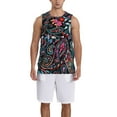 thumbnail image 1 of Pofeuu Paisley Print Basketball Jersey, Shirts for Men Youth Basketball Jersey Crew Neck-Large, 1 of 6