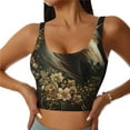 thumbnail image 1 of Pofeuu Palatial Gold Pattern Horse Print Sports Bra for Women Sexy Vest Yoga Running Gym Fitness Crop Bras Tops-X-Large, 1 of 8