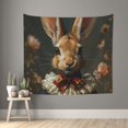 thumbnail image 1 of Pofeuu Palatial Style Flower Rabbit Print Wall Tapestry Decoration Wall Hanging Tapestry 60 x 51 Inch, 1 of 6