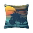 thumbnail image 1 of Pofeuu Palm Trees Print Double-sided plush pillowcase Square Throw Pillow Covers Pillows Cover for Living Room Bedroom Sofa Couch Cushion Cover（No pillow core）-22"x22", 1 of 7