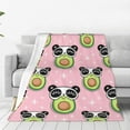 thumbnail image 1 of Pofeuu Panda Avocado Print Ultra-Soft Micro Fleece Blanket,for Bed Or Sofa,All Season Throw Blankets Flannel Blanket-80"x60", 1 of 7