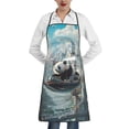 thumbnail image 1 of Pofeuu Panda In Futuristic City Print Aprons with Pockets, Cute Aprons for Kitchen, Cooking, Server, Barber, Chef Apron, 1 of 7