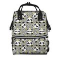 thumbnail image 1 of Pofeuu Panda With Crown And Stars Print Diaper Bag Backpack, Multifunction Travel Pack Maternity Baby Changing Bags, Large Capacity, Waterproof, 1 of 6